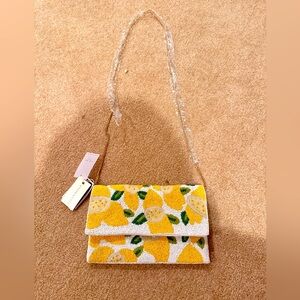 ✨ Antik Kraft Lemon 🍋 Beaded Clutch